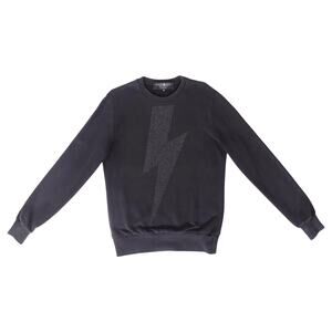Hydrogen Rhinestone Crewneck Sweatshirt Black XS